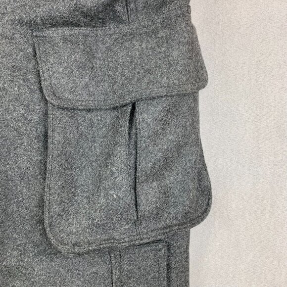 Vtg Cabelas Mens Wool Hunting Bibs 3XL Tall Gray Cargo Overalls Pants Dry Plus - Picture 4 of 15